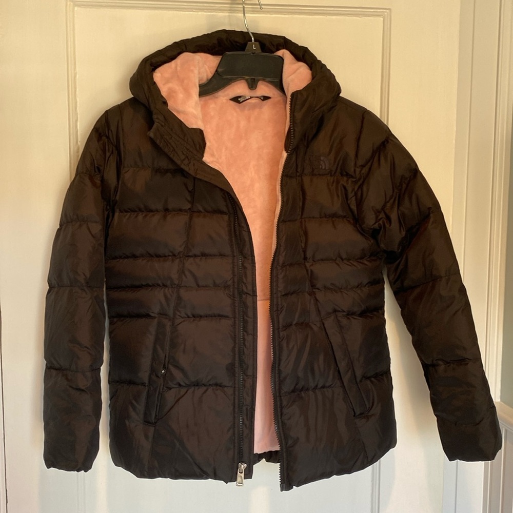 North Face Girls size L down coat - EUC